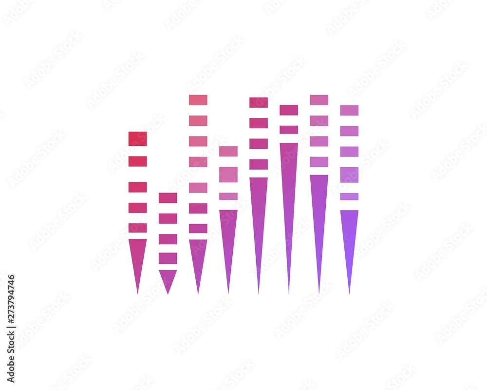Fototapeta premium Abstract Audio Sound wave logo creative template vector