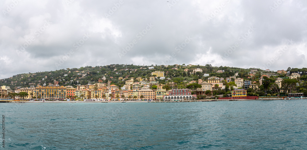 Fototapeta premium Small city from the sea