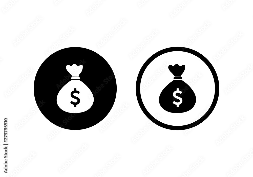Obraz premium Money bag icon Vector