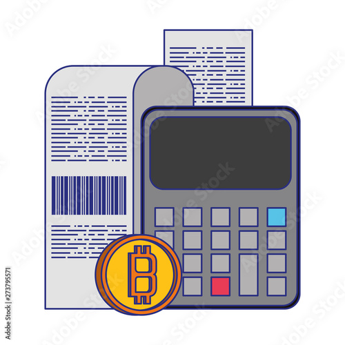 Bitcoin cryptocurrency digital money symbols blue lines