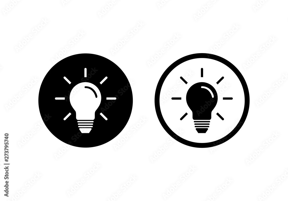 Lamp bulb vector icon isolated Lamp bulb vector icon isolated