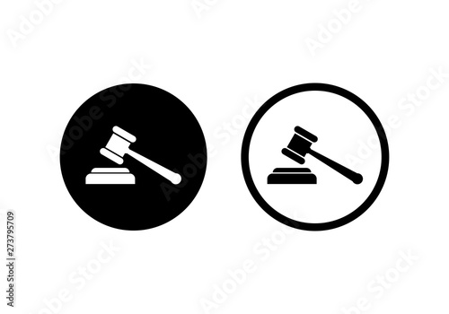 Gavel Logo, gavel icon vector