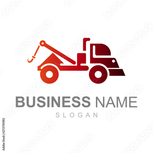 tow car logo with simple and modern look, logo ready to use