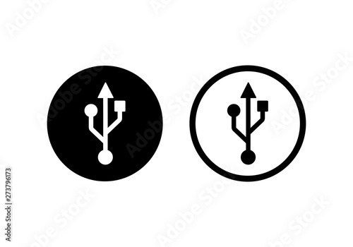 USB symbol icon vector