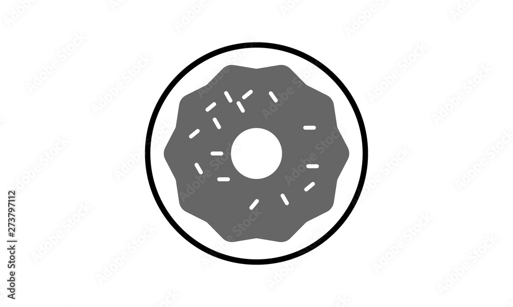 Donut icon. Vector concept illustration for design.