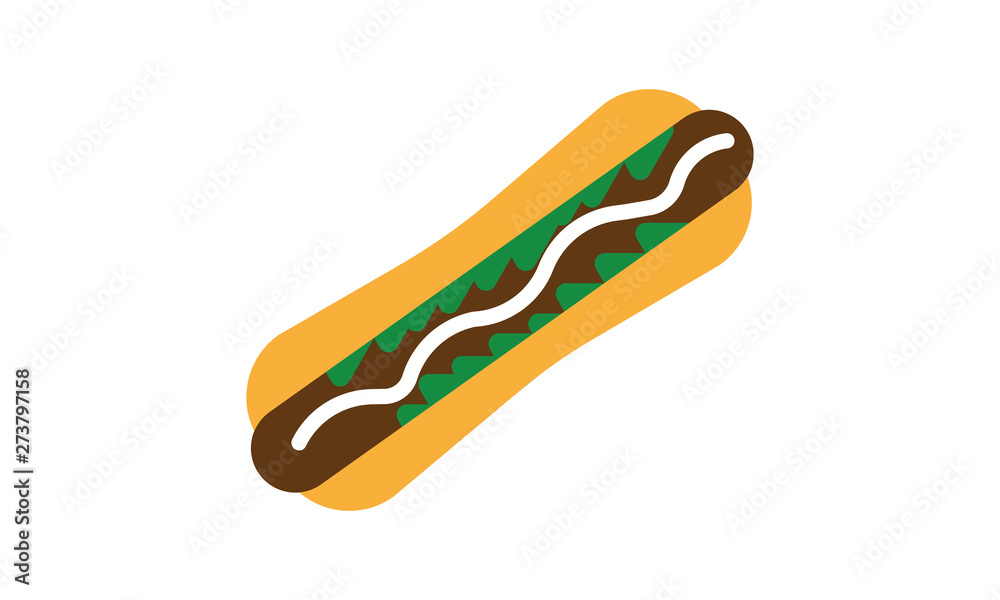 Hotdog icon for fast food menus and restaurants Hotdog icon for fast food menus and restaurants