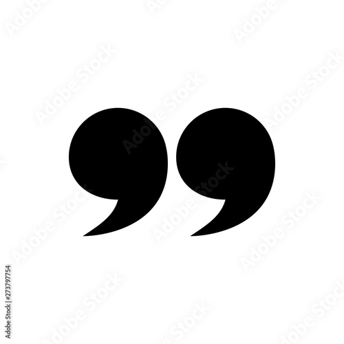 Quote icon. Quote sign icon. Quotation mark symbol.