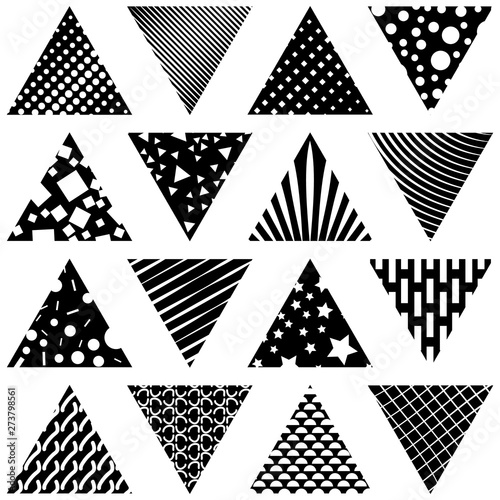 Triangles shapes seamless vector pattern - Vector