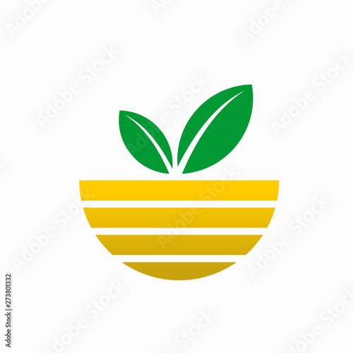 potato logo with abstract lines