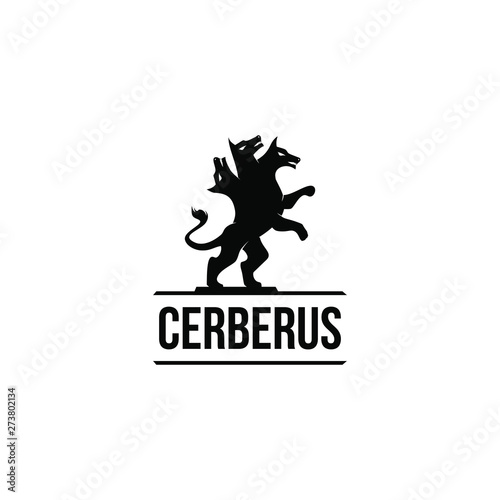 Silhouette Cerberus, Cerberus Heads Logo Design Inspiration 