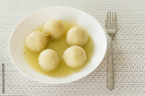 Potato balls with meat inside. Potato homemade dumpling. 