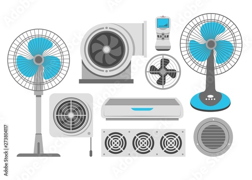 Air conditioning fan and industrial ventilation conditioner and exhaust photo