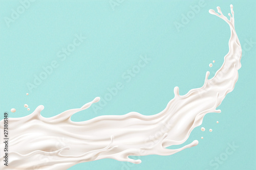 Splashing milk effect