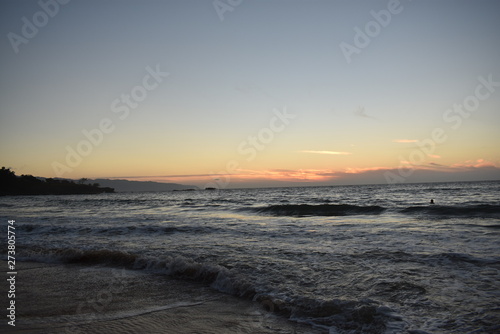 Waimea Beach at Sunset Oahu Island Hawaii USA 