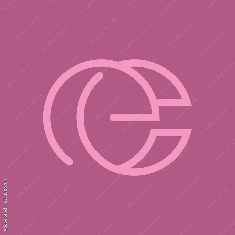 letter e and c logo and abstract logo letter e and c logo and abstract logo