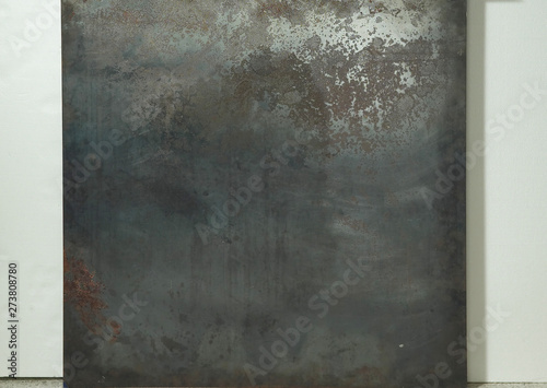 High quality of rusted texture on steel metal plate surface © LAYHONG