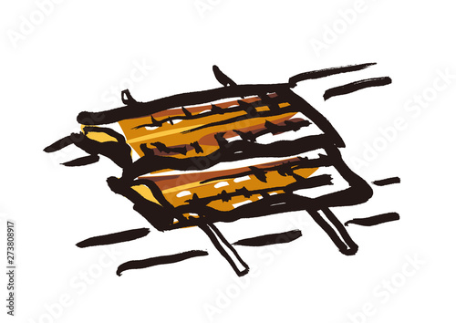 うなぎ蒲焼き　イラスト