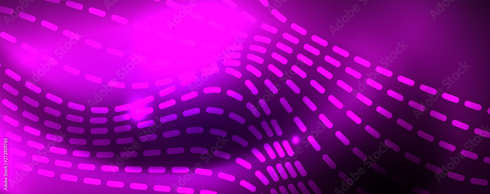 Neon vector wave lines abstract background, magic futuristic techno design Neon vector wave lines abstract background, magic futuristic techno design