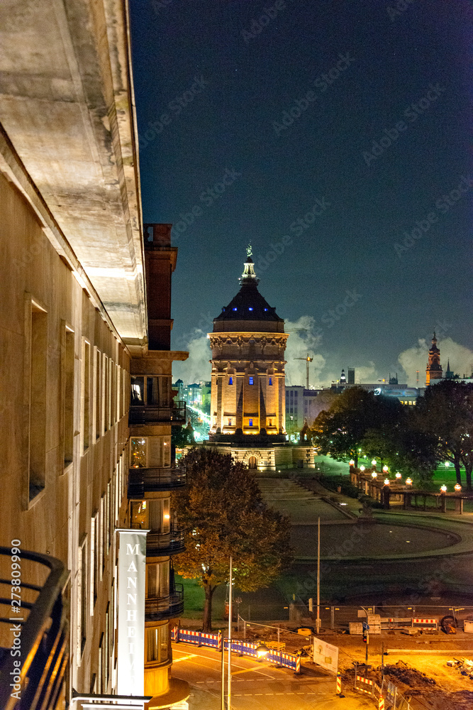 Naklejka premium Water tower of Mannheim, Germany