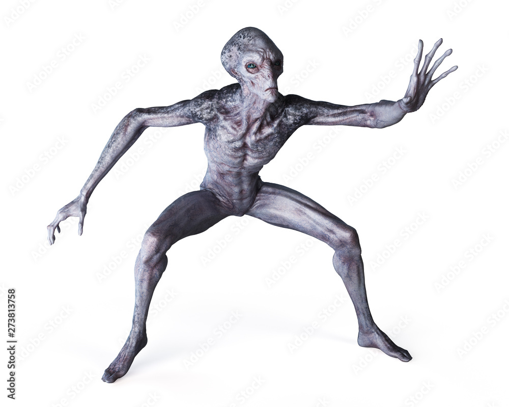 3d rendered illustration of an alien on white background 3d rendered illustration of an alien on white background
