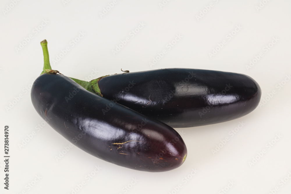 Ripe Eggplant isolated on white Ripe Eggplant isolated on white