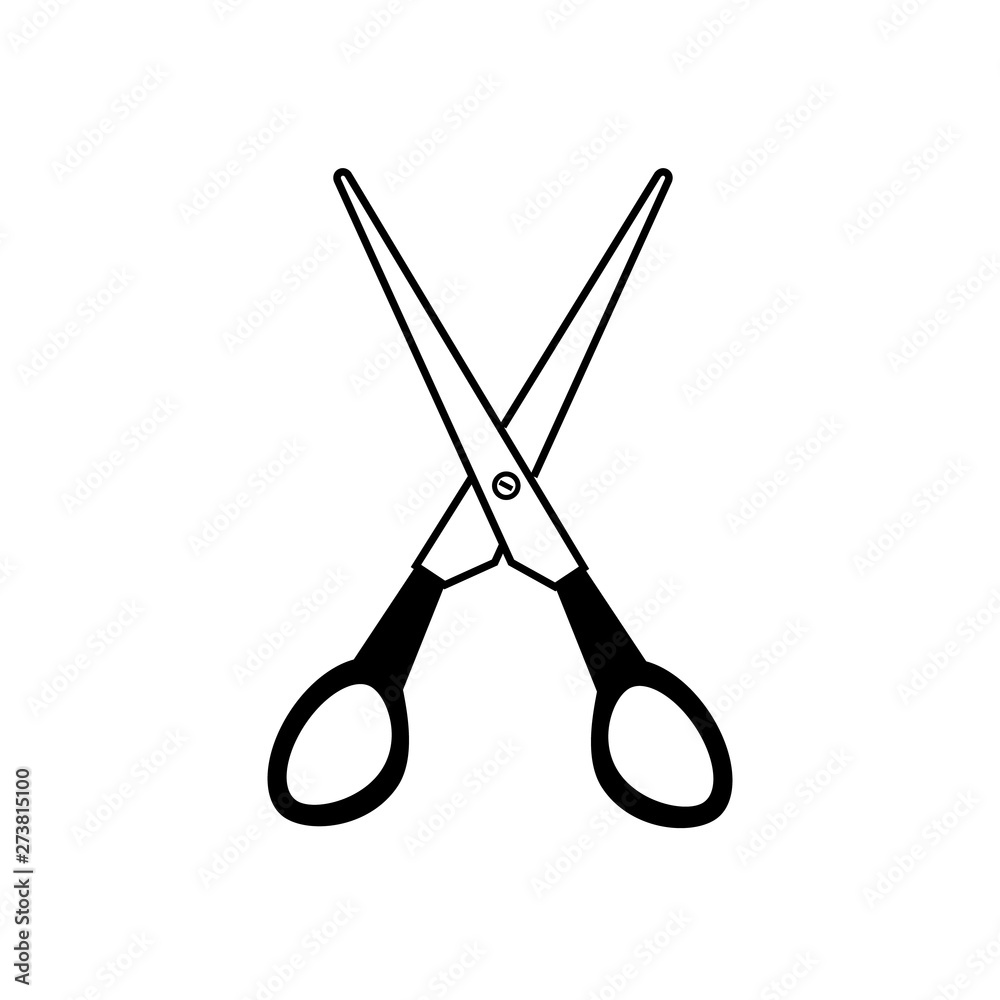 Scissors vector icon on white background Scissors vector icon on white background