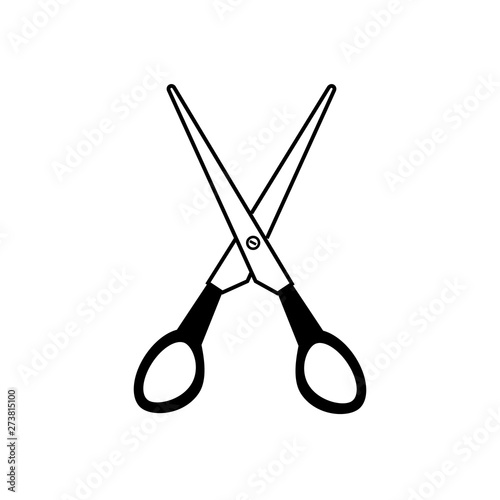 Scissors vector icon on white background