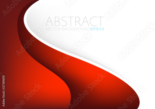 Red curve abstract background with place for your text