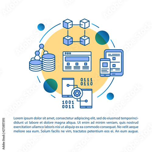 Cross platform app testing article page vector template