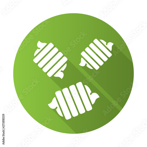 Riccioli flat design long shadow glyph icon