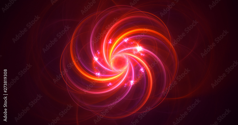 3D rendering abstract round light background