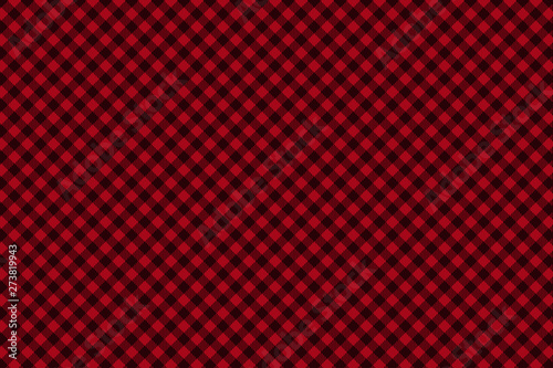 Red Black Lumberjack plaid seamless pattern