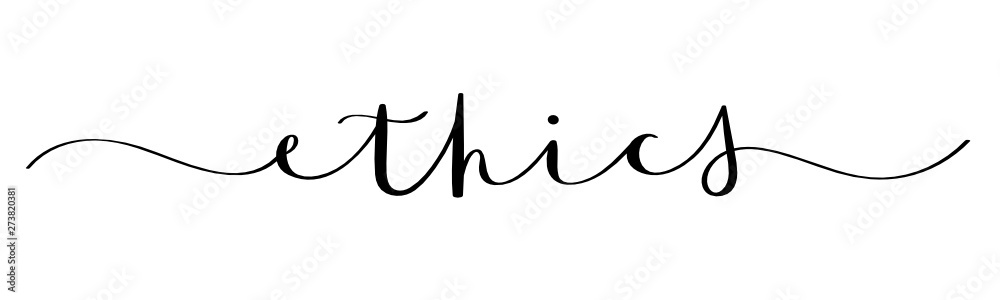 ETHICS vector brush calligraphy banner ETHICS vector brush calligraphy banner
