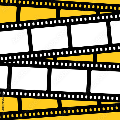 vector clapboard for cinema. frame film and slate have space for text.