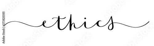 ETHICS vector brush calligraphy banner