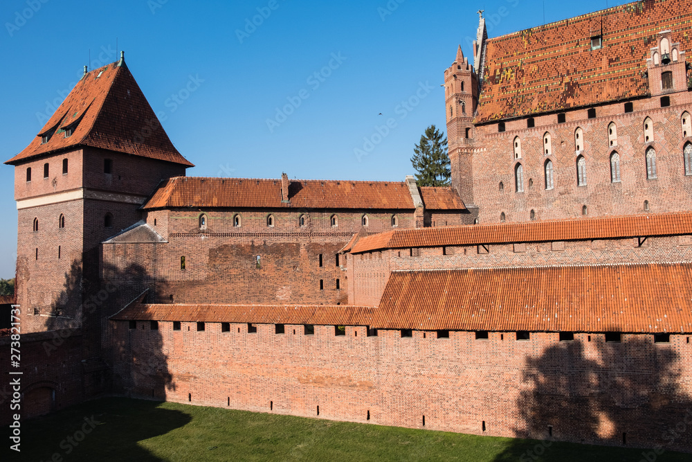 Malbork Castle is famous landmark of Poland outdoor