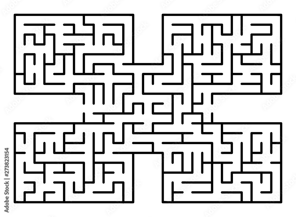 Abstract maze / labyrinth with entry and exit. Vector labyrinth 260.