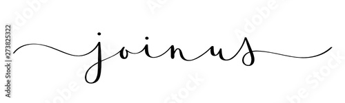 JOIN US vector brush calligraphy banner