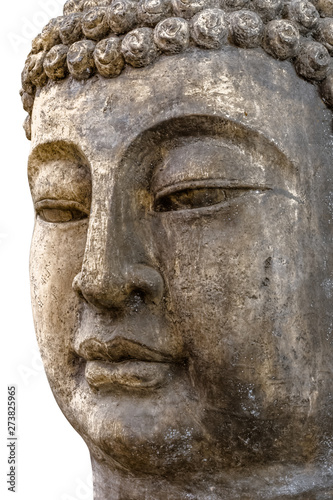 face of buddha on isolated background 