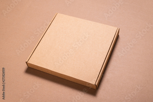 Brown Carton Cardboard box, mock up, copy space