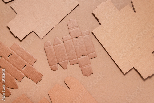 Foto Brown Carton Cardboard box, mock up, copy space