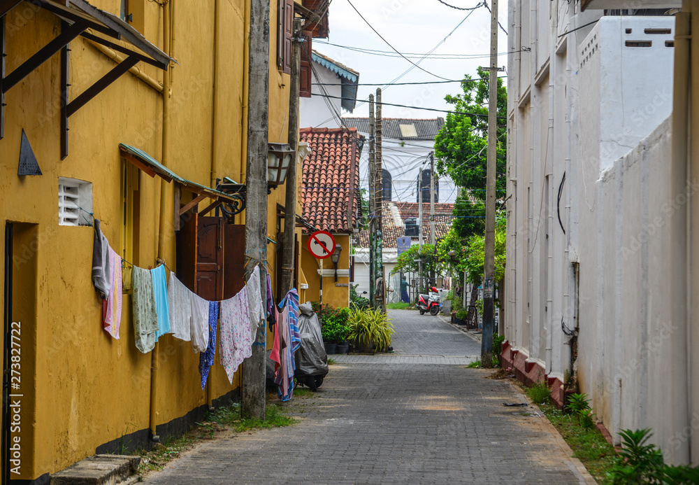 Old street of Galle, Sri Lanka
