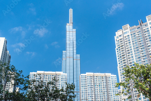 Landmark 81 among other high-rise buildings of Vinhomes Central Park urban area. Ho Chi Minh City, Vietnam photo