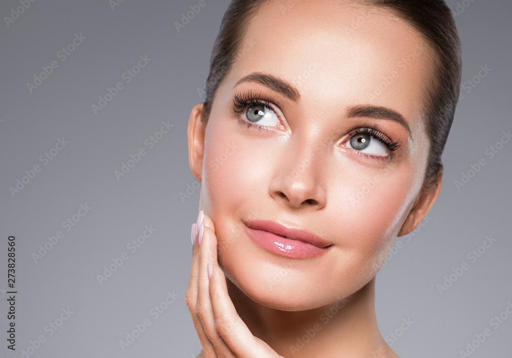 Beauty woman face healthy skin concept Beauty woman face healthy skin concept