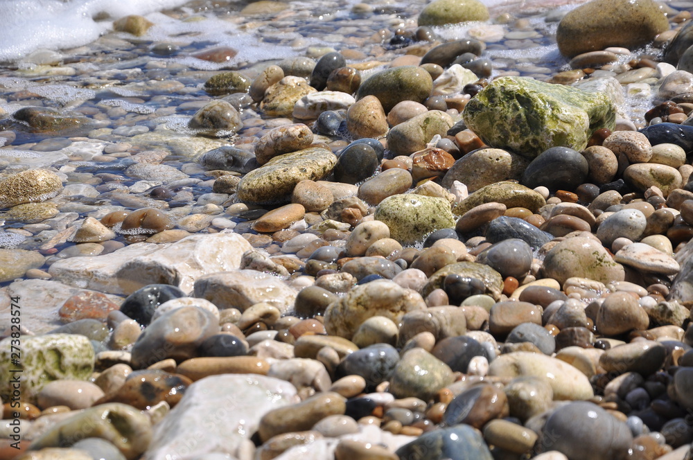 colored pebbles and river stones