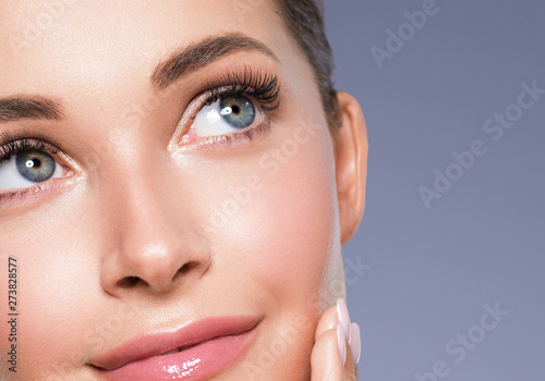 Beauty woman face healthy skin concept