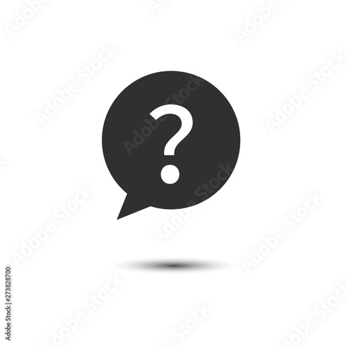 Question vector icon isolated on white background. Vector illustration. Eps 10.