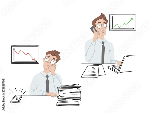 office work, business icons. Vector illustration