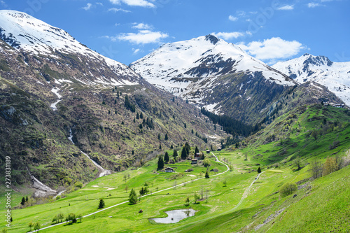 Golfplatz bei Tujetsch Tavetsch  Surselva  Graub  nden  Schweiz