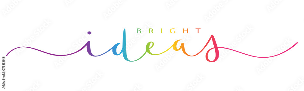 BRIGHT IDEAS vector brush calligraphy banner BRIGHT IDEAS vector brush calligraphy banner